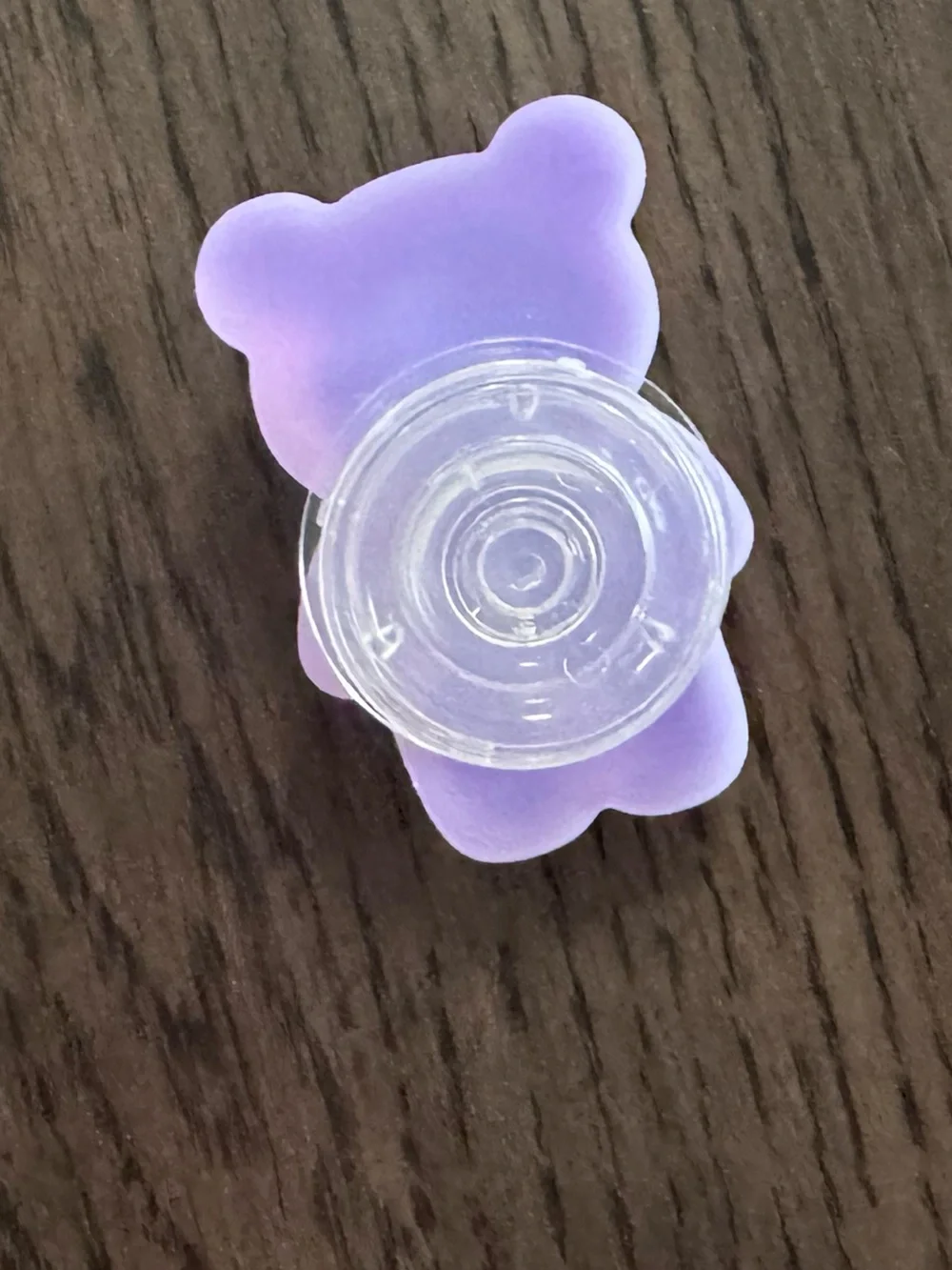 BRAND NEW Iridescent Resin Bear Phone Grip - Purple